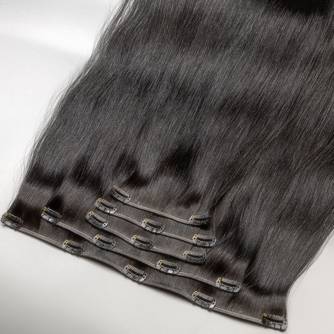 Clip-In Hair Extensions – Black #1