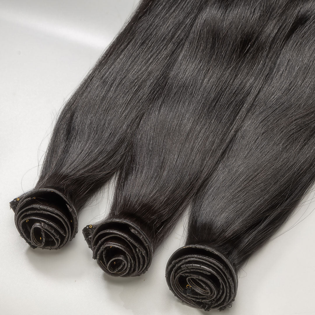 Clip-In Hair Extensions – Black #1