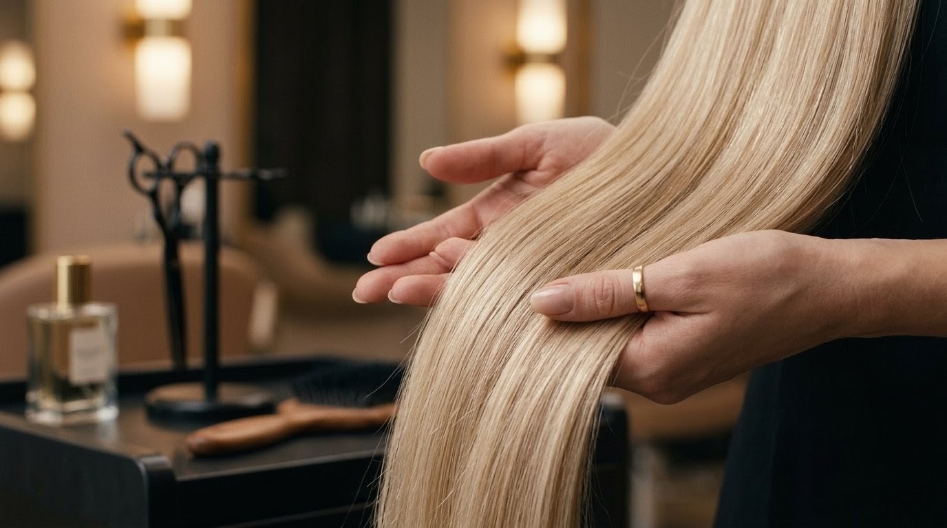 Professional stylist working in the studio